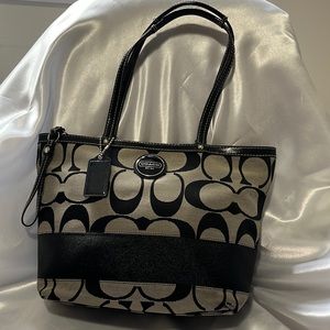 Vintage Coach Monogram Tote Bag